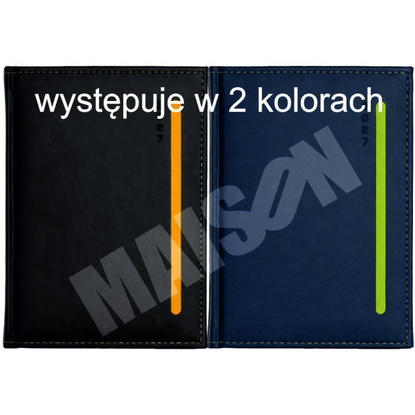 Kalendarz Linia Pionowa dzienny A5 2027 z grawerem